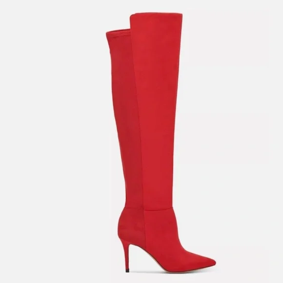Jessica Simpson Women’s Amriena Over-the-Knee Boots – Faux Suede Stiletto Heel In Pewter/Glitter - View #6